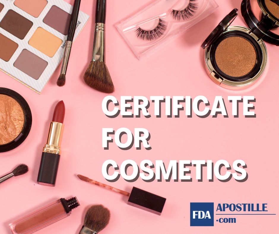 Certificate for Cosmetics